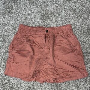Madewell High Waist Shorts in Rust